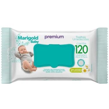 Imagem de Toalha Umedecida Marigold Premium Camomila 120 Unidades