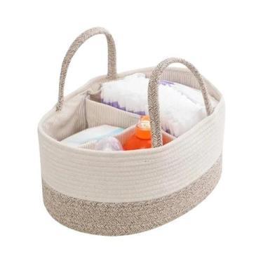 Imagem de Bolsa De Fraldas Portátil De Algodão Multifuncional Para Viagem, Cesta