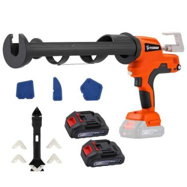 Imagem de Pistola de Calafetar Vishigh Sem Fio 850mL com 2 Baterias 2Ah 6500N