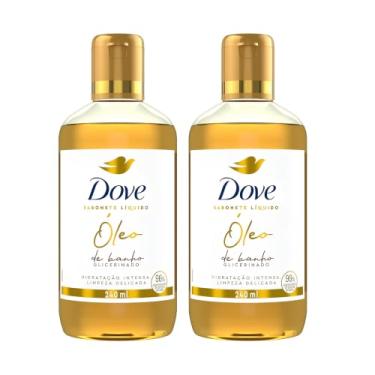 Imagem de Dove Kit Sabonete Líquido Óleo de Banho Glicerinado 240ml, 2 Unidades