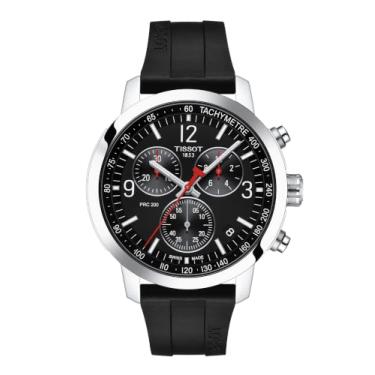 Imagem de Tissot Relógios masculinos PRC 200 GTS SS BK RB BK Arab IND CHR, Preto, Movimento de quartzo