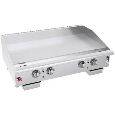 Imagem de Chapa Termostática G48CT48TN a Gás GLP com Termostato e Segurança por Válvula Automática Inox Venâncio