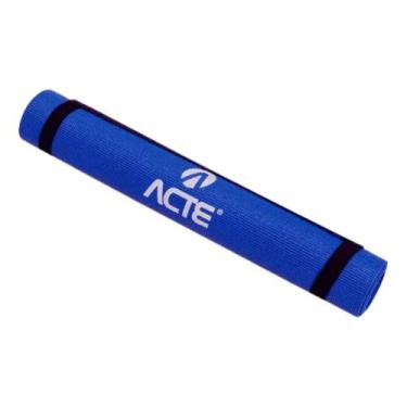 Imagem de Tapete de Yoga Acte Mat Antiderrapante Com Alça de Transporte, Azul