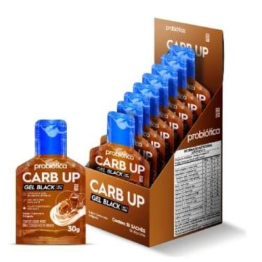 Imagem de Carb Up Gel Black Cafeína (10 Sachês de 30g) Probiótica - - Dr. Peanut