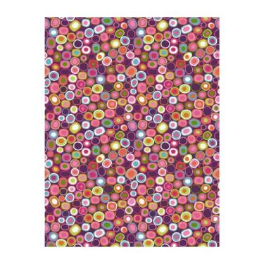 Imagem de York Wallcoverings Girl Power 2 camadas de pontos 20,3 x 25,4 cm papel de parede de amostra ameixa/multi