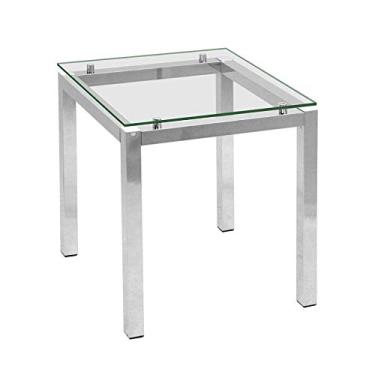 Imagem de Mesa Lateral Cromada Aço Incolor - única