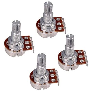 Imagem de Conjunto de Potes de 4 Peças A25K E Potenciômetro de Volume de Guitarra de Eixo