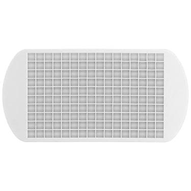 Imagem de Bandeja de cubos de gelo, molde de bandeja de cubos de gelo, à prova d'água, lavável na lava-louças, durável, flexível para geleias de gelo triturado, para vitaminas (branca)