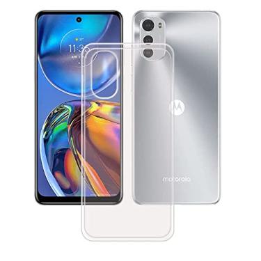 Imagem de Capa fina transparente fina FZYM para Motorola Moto E32, capa protetora macia com proteção TPU flexível para Motorola Moto E32 (6,5 pol.)