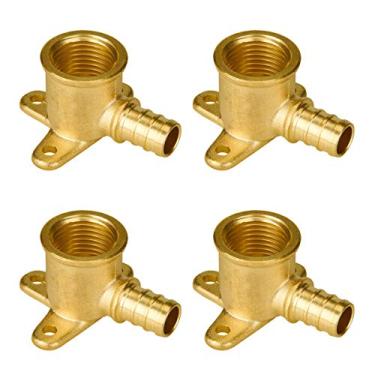 Imagem de SUNGATOR PEX 1/2 polegada por 1/2 polegada fêmea NPT queda orelha cotovelo, de PEX a tubo roscado (pacote com 4)
