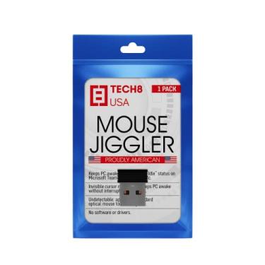 Imagem de TECH8 USA, Mouse Jiggler USB indetectável, funciona em segundo plano, mantém equipes, Skype, Lync e PC ativos, sem software, plug and play - empresa dos EUA - 1 pacote