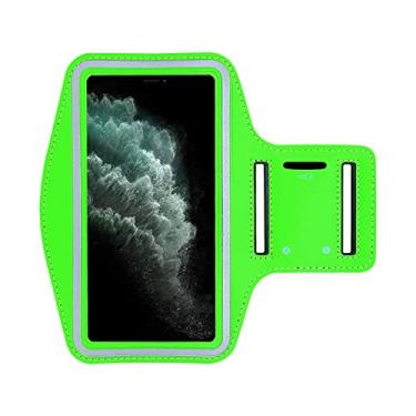 Imagem de Capa de faixa de braço de corrida esportiva para iPhone 13 X XR XS 12 mini 11 Pro Max 8 7 6 6S Plus SE 2022 2020 5 5S 4 Suporte para academia de ginástica, verde, para iPhone 5 5S 5C