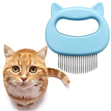 Imagem de Pente de massagem para gatos e pente de massagem para cães para cabelos emaranhados foscos, pentes para gatos para desfiar, pente para gatos e gatos, pente para gatos e cães