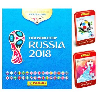 Imagem de Album Copa Do Mundo Russia 2018 Com 200 Figurinhas + 2 Latas - Panini