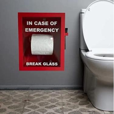 Imagem de Generic Caixa de Papel Higiênico de Emergência Quebre o Vidro 29x22 para Banheiro