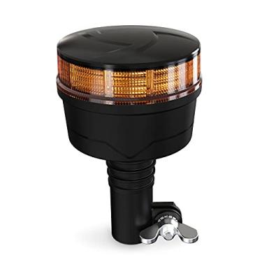 Imagem de Agrieyes Luzes estroboscópicas de emergência LED Amber Beacon – Luzes de advertência de segurança de montagem em poste de 9,6 cm para veículos, construção, limpa-neve e mais