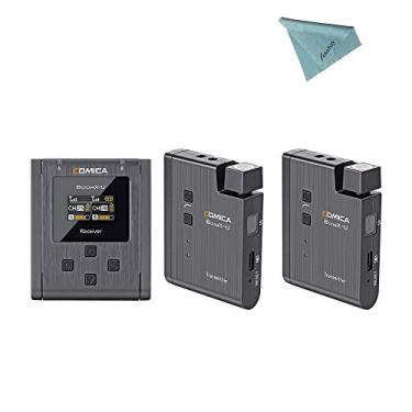 Imagem de comica BoomX-U U2 Microfone sem fio multifuncional 1-Trigger-2 Mini UHF de nível de transmissão, microfone de encaixe, microfone Lav