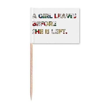 Imagem de Citação Sobre Meninas Art Deco Presente Moda Palito de Dentes Marcadores Decoração de Festa