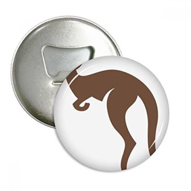 Imagem de Emblema multifuncional com ímã de geladeira e contorno marrom canguru com sabor australiano