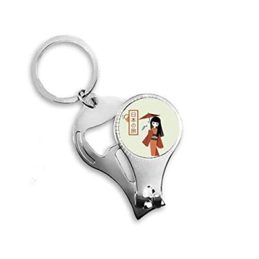 Imagem de Tradicional japonês local menina alicate de unha chaveiro abridor de garrafas cortador