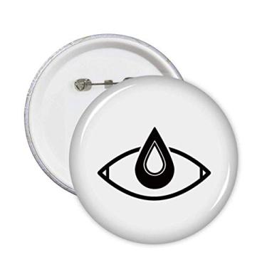 Imagem de Broche de decoração de olhos com padrão vetorial preto, 5 peças