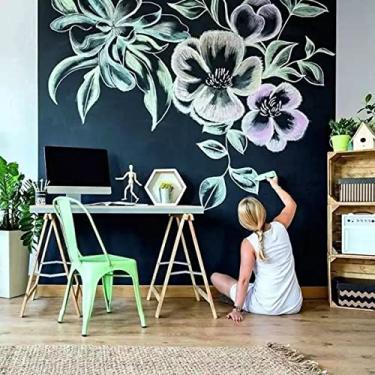 Imagem de Quadro Negro Adesivo Papel De Parede Preto Lousa Preto