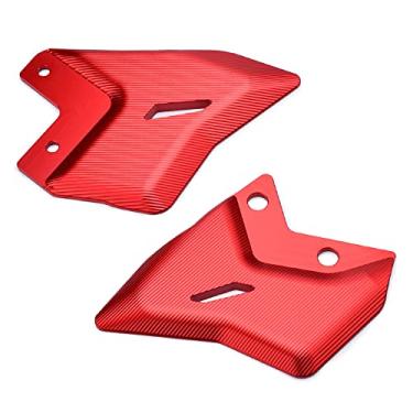 Imagem de LEDISHUN Kit de pedal de motocicleta pedal pedal placa de proteção acessório compatível com Kawasaki Z650 NINJA650 Z NINJA 650 2018-2022 (vermelho)