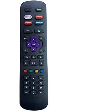 Imagem de Controle Remoto Compatível Com Smart TV AOC ROKU Com Botões Netflix Globoplay Google Play HBO GO