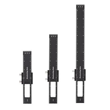 Imagem de Conjunto de Réguas para Trabalhar Madeira Com 3 Peças Réguas de Bolso de Precisão Tipo T de Liga de Alumínio para Traçar Régua de Medição para Trabalhos Em Madeira