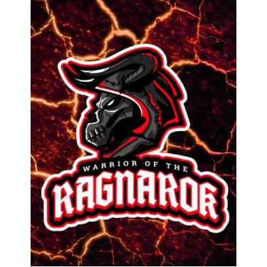 Imagem de Notebook Warrior of The Ragnarok - Fire Edition (Mortrax): College Ruled - 240 pages - Large 8,5 x 11 in
