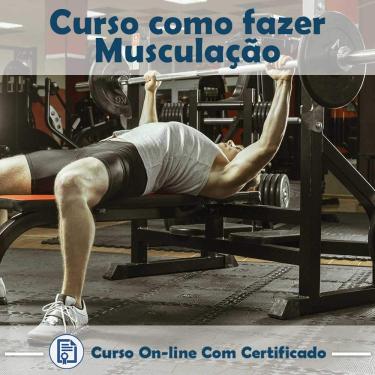 Imagem de Curso online em videoaula como fazer Musculação com Certificado + 2 brindes