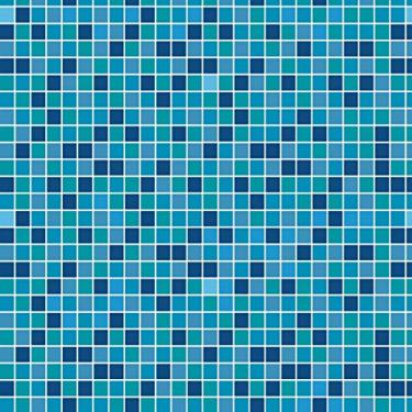 Imagem de Papel de Parede Lavável Pastilhas Azul-Piscinas 3m