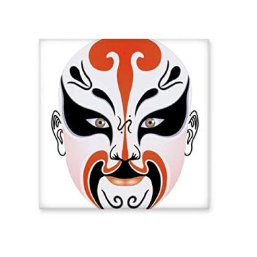 Imagem de Adesivo brilhante de cerâmica Mukezhai cabeça de ópera de Pequim, pedra adorna de tijolos vitrificados