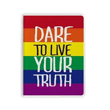Imagem de Diário Live Your Truth LGBT com bandeira de arco-íris capa macia