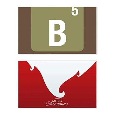 Imagem de B Boron Elemento Químico Ciência Feriado Feliz Natal Cartão de Parabéns Mensagem de Letras de Natal