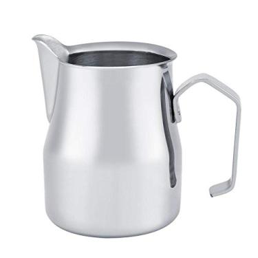 Imagem de Jarra de café, jarra de café de aço inoxidável, pote de espumante de leite expresso latte estilo artístico jarro leite café cappuccino latte art barista jarros a vapor, com base antiderrapante (550ml)