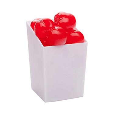 Imagem de Copos de aperitivo de 85 g, 100 copos de atirador inclinados – Copos de sobremesa descartáveis, pequenos, de plástico branco, para mousses, parfaits, ou doses, para casamentos ou buffet – restaurante