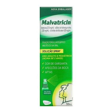 Imagem de Malvatricin Antisséptico e Anestésico Spray Bucal 50ml DAUDT