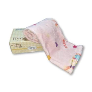Imagem de Cobertor De Berço Bebê Flannel Menina Rosa Jolitex
