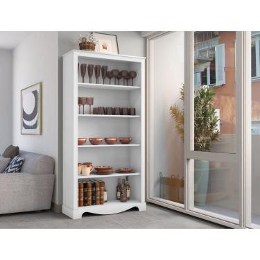 Imagem de Cristaleira Chicago com 4 Prateleiras Branco