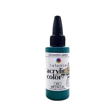 Imagem de Tinta Acrílica para Modelismo 30 ml Talento Tons Militares - Metálicos Avulso ANODIZED GREEN 423