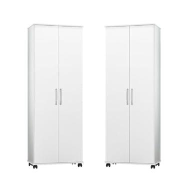 Imagem de Kit 2 Armário Multiuso 2 Portas Arezzo Branco - JA