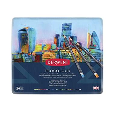 Imagem de Derwent - Lápis de Cor Permanente Procolour 24 Cores Estojo Lata Derwent, 2302506