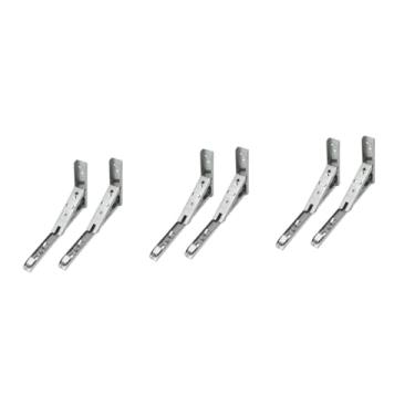 Imagem de Gadpiparty 6 Peças Suportes De Prateleira Ajustáveis Suporte De Parede Suportes De Prateleira Pesados Colchetes Angulares Internos Prateleiras De Montagem Na Parede Metal Estante