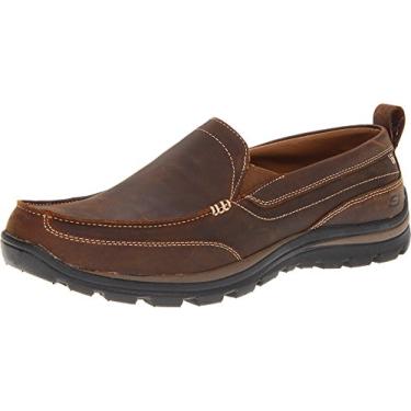 Imagem de Skechers USA Men's Relaxed Fit Memory Foam Superior Gains Slip-On,11.5 M US,Dark Brown