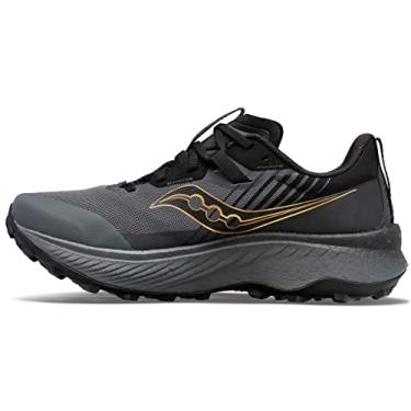 Imagem de Saucony Tênis de corrida masculino Endorphin Edge Trail, Preto/dourado, 13