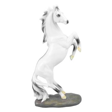 Imagem de PRETYZOOM tampo de mesa escultura de cavalo de latão cavalo trançado Zodíaco chinês animal decoração de cavalo modelo de cavalo estilo europeu enfeites escritório branco