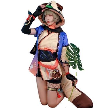 Imagem de NSPSTT Fantasia de ninja para cosplay Genshin Impact Sayu cosplay feminino fantasia de Halloween jogo genshin cosplay