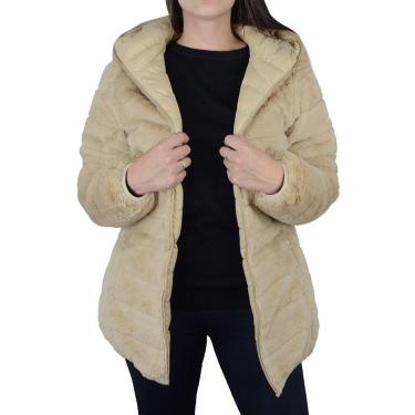 Imagem de Jaqueta Feminina Alpelo Dupla Face Pele Walnut Bege - 405000-Feminino