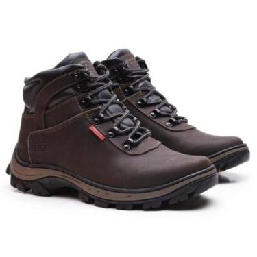 Imagem de Bota Coturno Moda Casual Cano Curto Couro Masculino Sola Antiderrapante Dia a Dia Homem Elegante-Masculino
